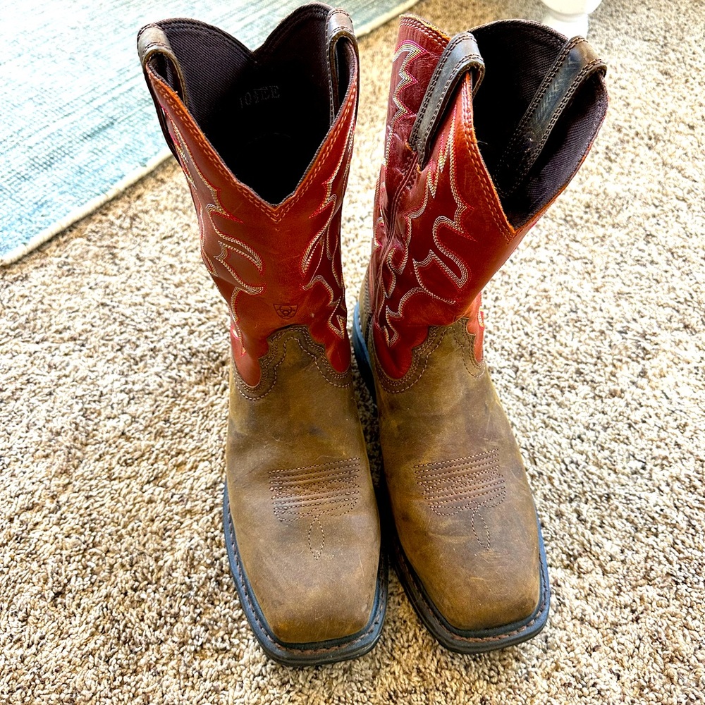 Ariat Leather Work Boots - steel toed